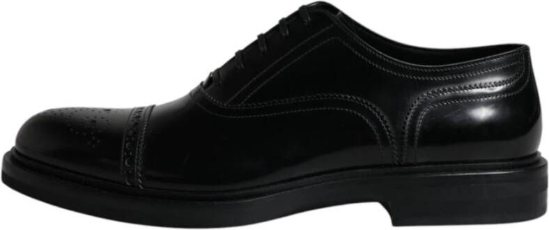 Dolce & Gabbana Zwarte leren Oxford Wingtip formele schoenen Black Heren