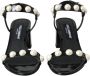 Dolce & Gabbana Zwarte leren parel hak sandalen Black Dames - Thumbnail 2