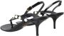 Dolce & Gabbana Zwarte Leren Parelhak Sandalen Black Dames - Thumbnail 4