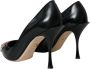 Dolce & Gabbana Zwarte leren patch hakken pompen schoenen Black Dames - Thumbnail 9