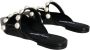 Dolce & Gabbana Zwarte Leren Platte Sandalen Black Dames - Thumbnail 4