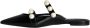 Dolce & Gabbana Zwarte Leren Platte Sandalen Black Dames - Thumbnail 5