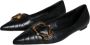 Dolce & Gabbana Zwarte leren puntige flats met messing gesp Black Dames - Thumbnail 3