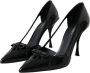 Dolce & Gabbana Zwarte Leren Puntige Hakken Pumps Black Dames - Thumbnail 3