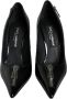 Dolce & Gabbana Zwarte Leren Rits Hakken Pumps Black Dames - Thumbnail 2