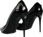 Dolce & Gabbana Zwarte Leren Rits Hakken Pumps Black Dames - Thumbnail 4