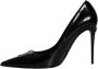 Dolce & Gabbana Zwarte Leren Rits Hakken Pumps Black Dames - Thumbnail 5