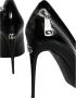 Dolce & Gabbana Zwarte Leren Rits Hakken Pumps Black Dames - Thumbnail 6