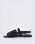 Dolce & Gabbana Zwarte leren sandaal met logo Black Heren - Thumbnail 11