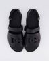 Dolce & Gabbana Zwarte leren sandaal met logo Black Heren - Thumbnail 12