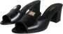 Dolce & Gabbana Zwarte Leren Sandalen met Hak Black Dames - Thumbnail 3