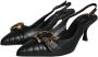 Dolce & Gabbana Zwarte leren Slingback hakken met gesp Black Dames - Thumbnail 3