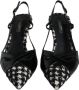 Dolce & Gabbana Zwarte leren slingback sandalen met gesp Black Dames - Thumbnail 2