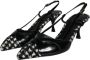 Dolce & Gabbana Zwarte leren slingback sandalen met gesp Black Dames - Thumbnail 3