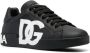 Dolce & Gabbana Zwarte Leren Sneakers Logo Print Black Heren - Thumbnail 2