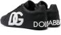 Dolce & Gabbana Zwarte Leren Sneakers Logo Print Black Heren - Thumbnail 3