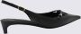 Dolce & Gabbana Zwarte Leren Slingbacks Puntige Neus Black Dames - Thumbnail 10