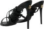 Dolce & Gabbana Zwarte leren stiletto sandalen Black Dames - Thumbnail 5