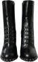 Dolce & Gabbana Studded Leren Veterschoenen Enkellaarzen Black Dames - Thumbnail 8