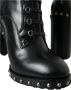 Dolce & Gabbana Studded Leren Veterschoenen Enkellaarzen Black Dames - Thumbnail 13