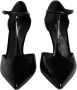 Dolce & Gabbana Zwarte leren T-strap stiletto hakken Black Dames - Thumbnail 2