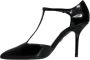 Dolce & Gabbana Zwarte leren T-strap stiletto hakken Black Dames - Thumbnail 5