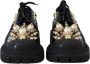 Dolce & Gabbana Prachtige Zwarte Trekking Derby met Gouden Studs Black Dames - Thumbnail 15