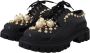 Dolce & Gabbana Prachtige Zwarte Trekking Derby met Gouden Studs Black Dames - Thumbnail 16