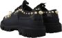 Dolce & Gabbana Prachtige Zwarte Trekking Derby met Gouden Studs Black Dames - Thumbnail 17