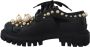 Dolce & Gabbana Prachtige Zwarte Trekking Derby met Gouden Studs Black Dames - Thumbnail 18