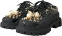 Dolce & Gabbana Prachtige Zwarte Trekking Derby met Gouden Studs Black Dames - Thumbnail 40