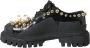 Dolce & Gabbana Zwarte leren trekking derby versierde schoenen Black Dames - Thumbnail 5