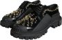 Dolce & Gabbana Zwarte Leren Trekking Derby Schoenen Black Dames - Thumbnail 3