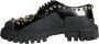 Dolce & Gabbana Zwarte Leren Trekking Derby Schoenen Black Dames - Thumbnail 5