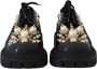 Dolce & Gabbana Prachtige Zwarte Trekking Derby met Gouden Studs Black Dames - Thumbnail 20