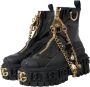 Dolce & Gabbana Zwarte Leren Trekking Enkellaarzen Black Dames - Thumbnail 3