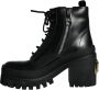 Dolce & Gabbana Zwarte leren trekking enkellaarzen Black Dames - Thumbnail 5