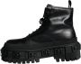 Dolce & Gabbana Zwarte Leren Trekking Enkellaarzen Black Heren - Thumbnail 5