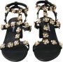 Dolce & Gabbana Zwarte Leren Versierde Hak Sandalen Black Dames - Thumbnail 2