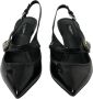 Dolce & Gabbana Zwarte Leren Versierde Slingback Schoenen Black Dames - Thumbnail 8