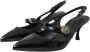 Dolce & Gabbana Zwarte Leren Versierde Slingback Schoenen Black Dames - Thumbnail 9