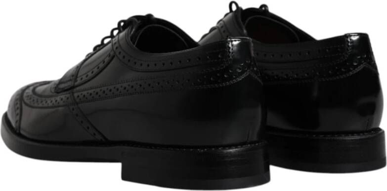 Dolce & Gabbana Zwarte leren Wingtip formele schoenen Black Heren