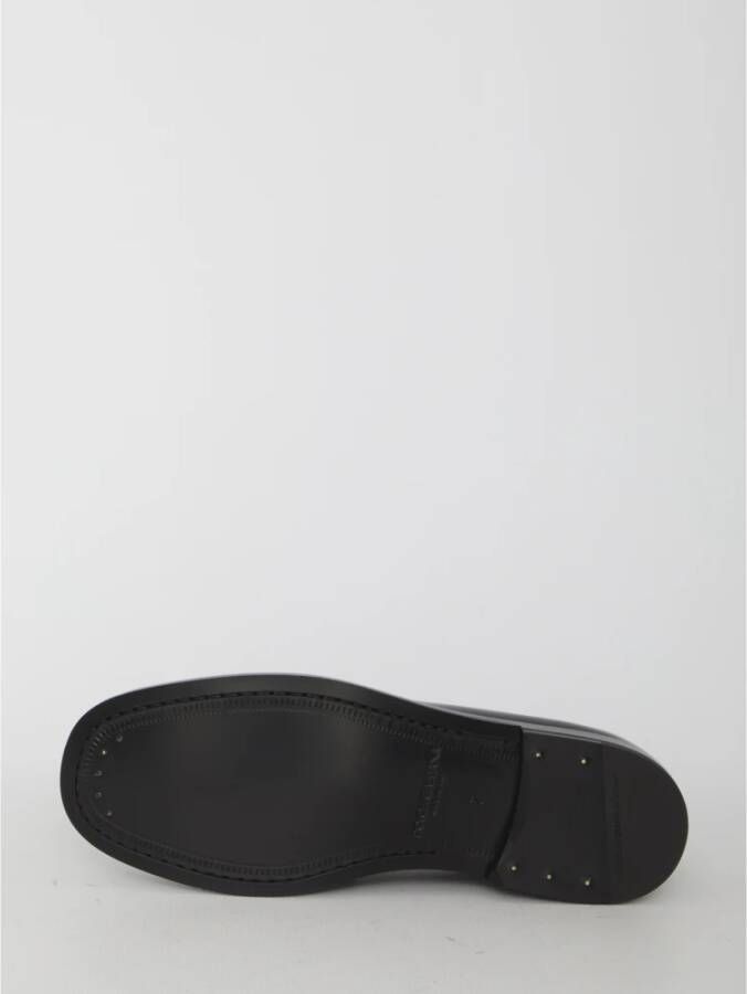 Dolce & Gabbana Zwarte Loafer Schoenen met Zilveren DG Logo Black Heren