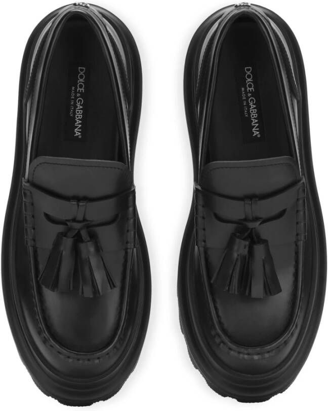 Dolce & Gabbana Zwarte Loafers Mocassino Stijl Black Heren