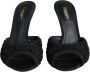 Dolce & Gabbana Zwarte Logo Detail Hakken Sandalen Black Dames - Thumbnail 2