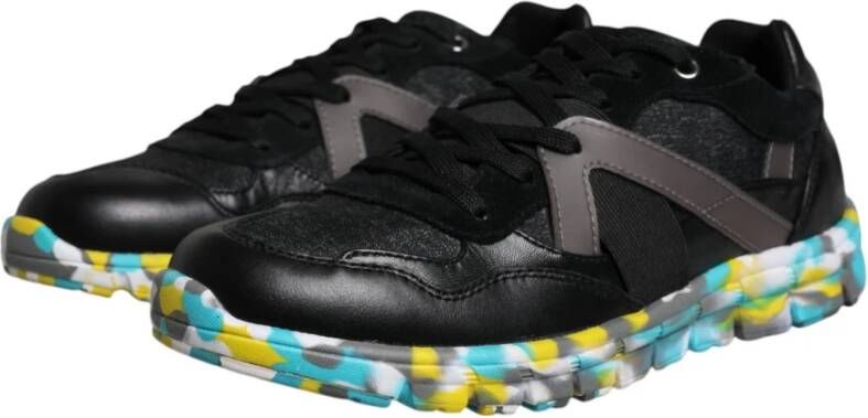 Dolce & Gabbana Zwarte Logo Lage Sneakers Black Heren