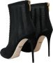 Dolce & Gabbana Zwarte Mesh Stiletto Enkellaarsjes Schoenen Black Dames - Thumbnail 4