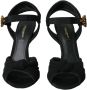 Dolce & Gabbana Zwarte Tule Stretch Enkelband Sandalen Black Dames - Thumbnail 2