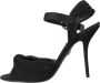 Dolce & Gabbana Zwarte Tule Stretch Enkelband Sandalen Black Dames - Thumbnail 5