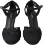 Dolce & Gabbana Zwarte Mesh Hoge Hak Sandalen Black Dames - Thumbnail 2